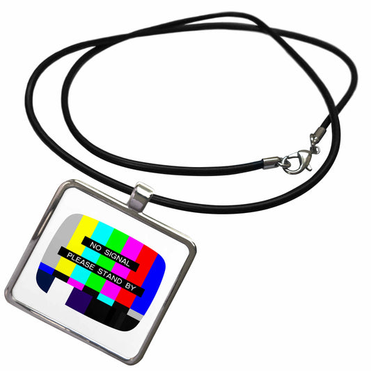 image of Necklace With Rectangle Pendant