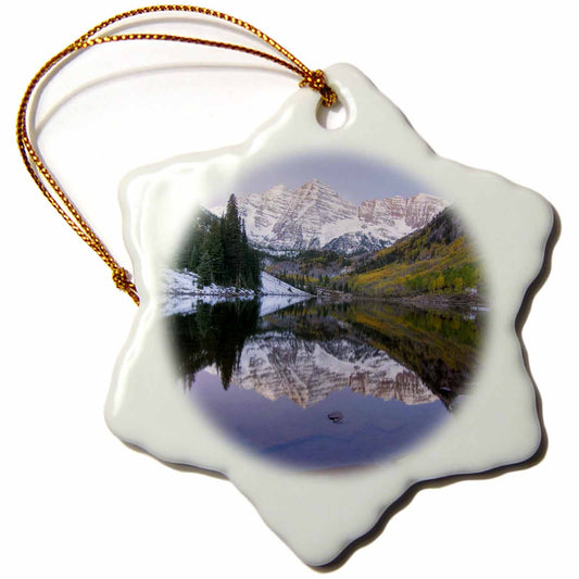 image of 3 inch Snowflake Porcelain Ornament