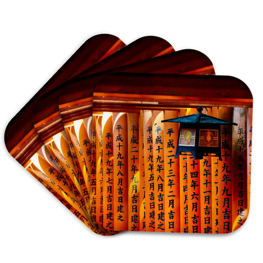 Kanji on Senbon Torii in Fushimi Inari Shrine, Kyoto, Japan, Coaster