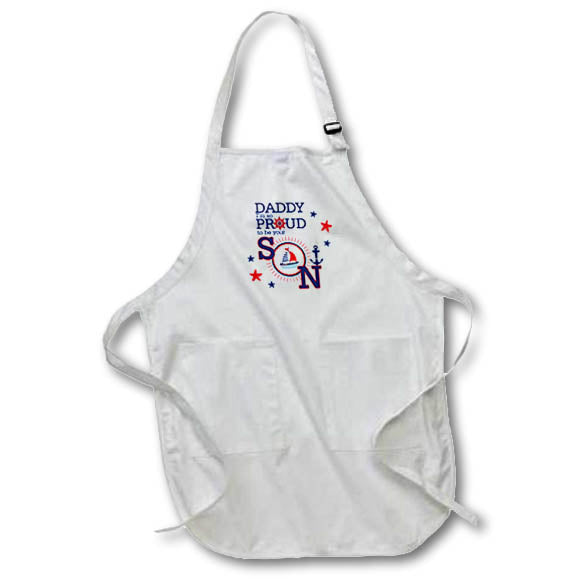 Apron - Nautical Themed Maritime Proud to be Your Son in Red White and Blue For Him