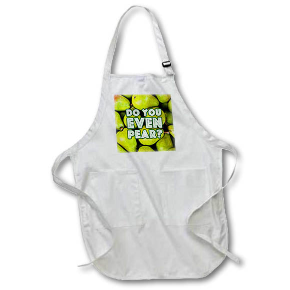 Apron - Image of Words Do You Even Pear with Pears Background – Food