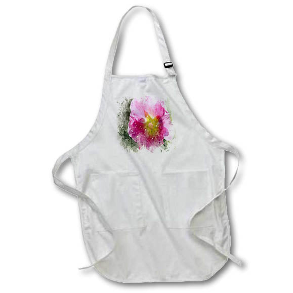 Apron - Pretty Pink Petunia Flower Image Of Watercolor Image Of Watercolors