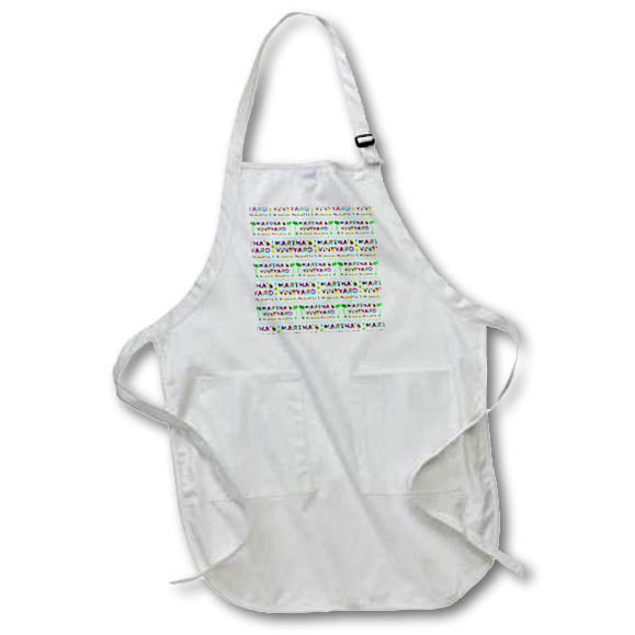 Apron - Colorful summer pattern Marthas Vineyard, Massachusetts, palms, sun Alexis Design - Pattern American Beaches