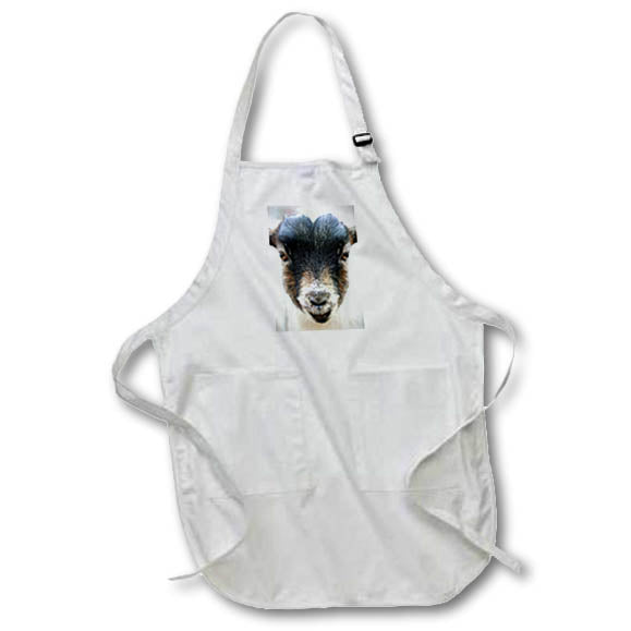 Apron - A macro photograph of an adorable baby goat portrait. Stamp City - animal macro