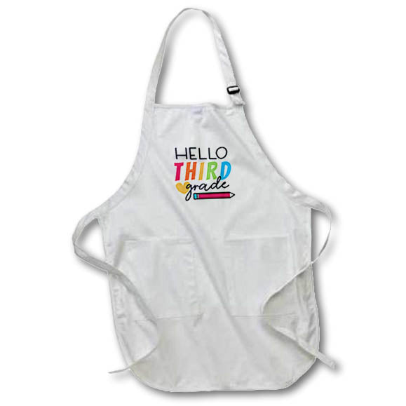 Apron - HELLO Third Grade Designs Back to School