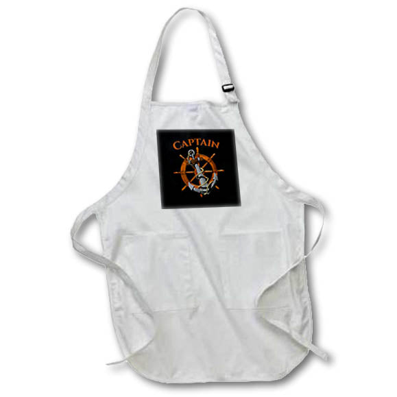 Apron - Classic ship Captain with anchor and ship wheel helm. Creative Studios – Nautical Sailing