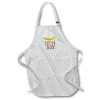 Apron - An image of a yellow banana. A text Banana crazy boy under the image Alexis Design - Fruits Banana