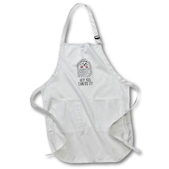 Apron - Cute and funny hedgehog winks, smiles. Hey. You can do it Alexis Design - Animals Hedgehog