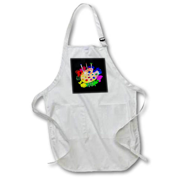 Apron - A painter art palette with art brushes and paint. Creative Studios – Artist Art Career