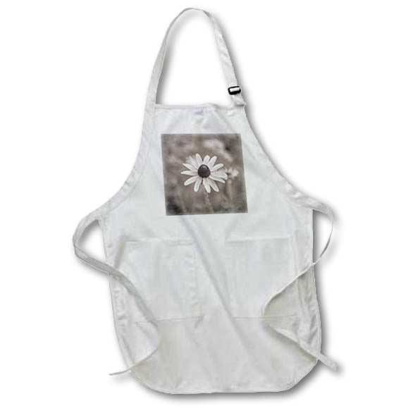 Apron - Yellow flower of summer in black and white Photography - Flowers