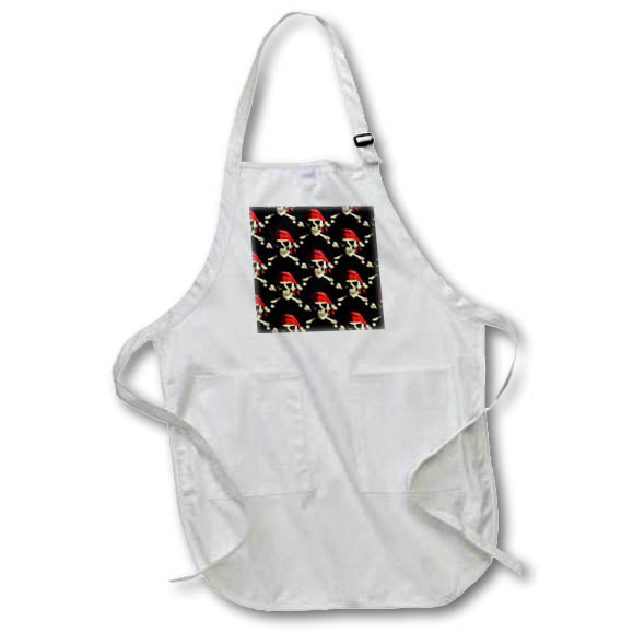 Apron - A Jolly Roger and crossed bones pirate pattern. Creative Studios – Pirates Jolly Roger