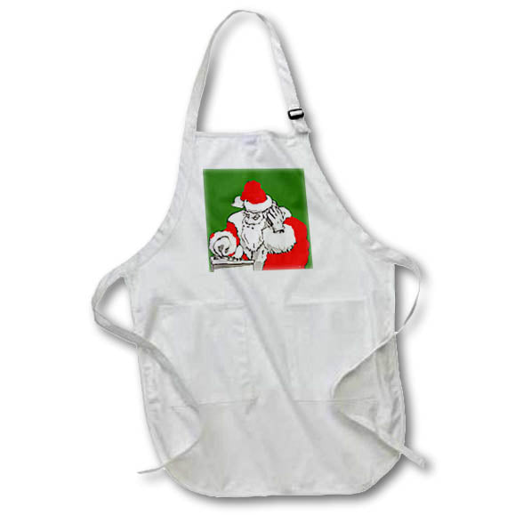 Apron - Merry Christmas DeeJay Santa Nonstop Remix Vector Art - Santa DJ