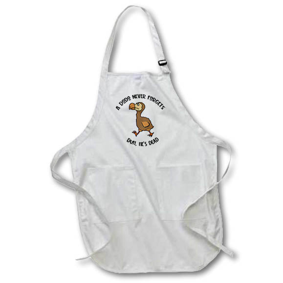 Apron - Funny Dodo Bird Never Forgets because Hes Dead Cartoon Funny