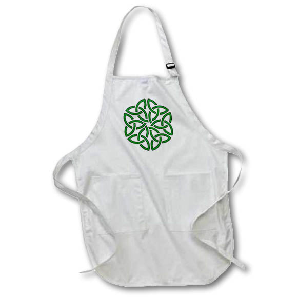 Apron - Shamrock Celtic Art Knotwork Design Vector Art - Celtic Knotwork