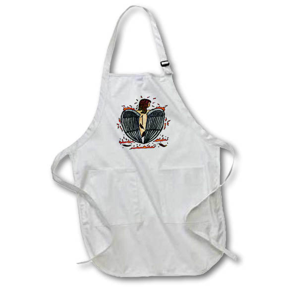 Apron - Inspiring art the phoenix will rise again. Drawing - Brushing off the Ashes