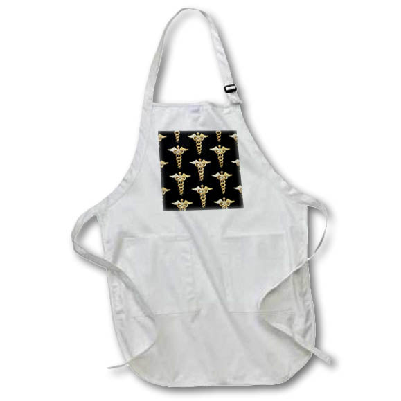 Apron - Gold Caduceus Rod of Hermes for Nurses in Medical. Creative Studios – Nursing