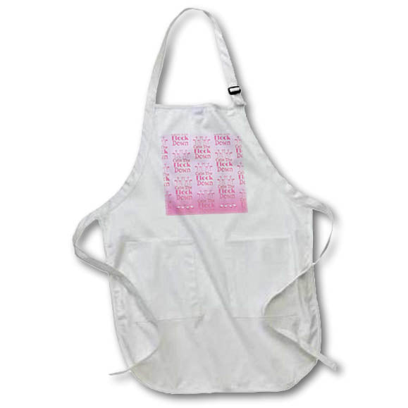 Apron - Pink flamingo beach bird funny pun Calm The Flock Down. Creative Studios – Flamingos