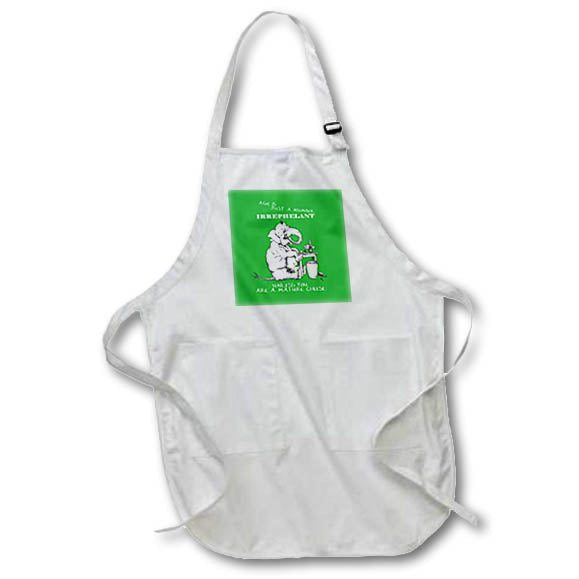 Apron - Age Is Irrelevant Birthday Elephant Humor White Text Illustration - Cheese Humor