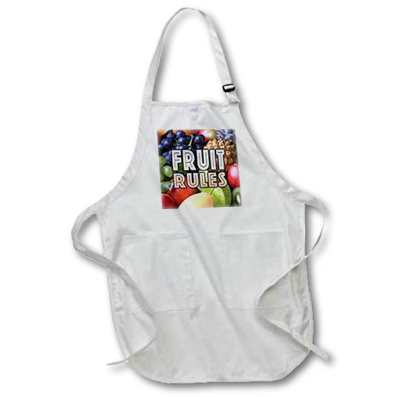 Apron - Image of Words Fruit Rules on Fruit Background – Food