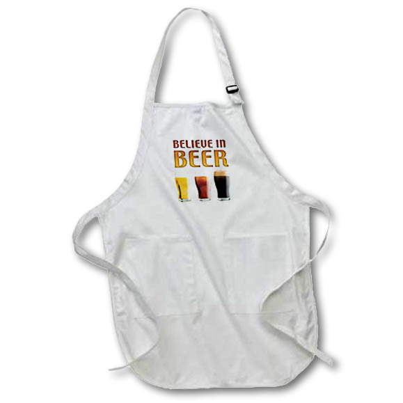 Apron - Image of Words Believe In Beer with Beer Mugs – Beer