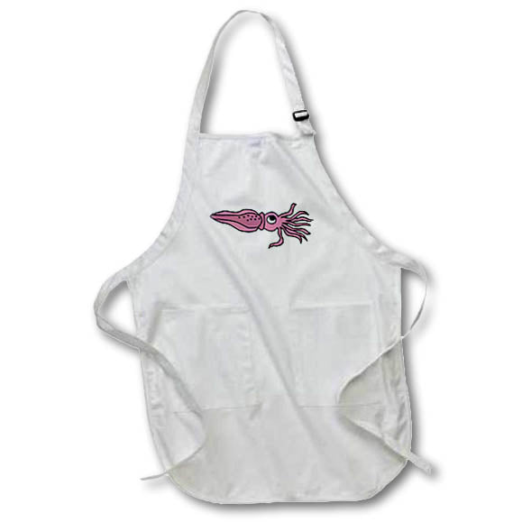 Apron - Funny Cute Purple Squid Cartoon Animals