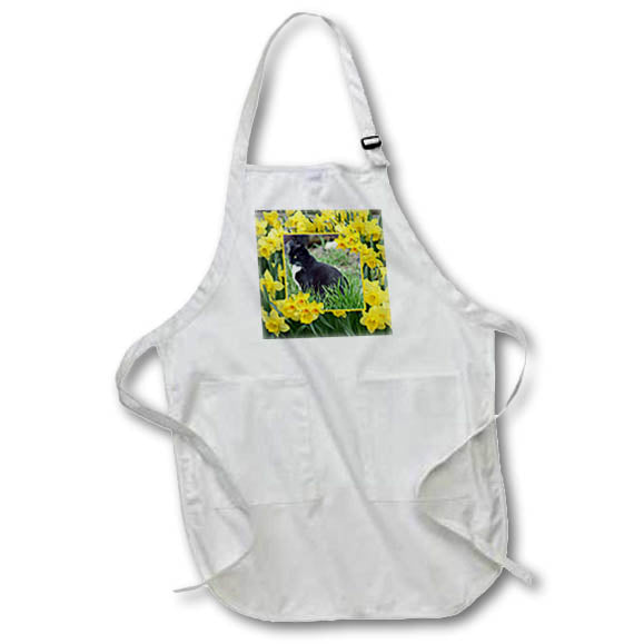 Apron - Photo of Tuxceto Cat in Daffodill Frame Cat Photography