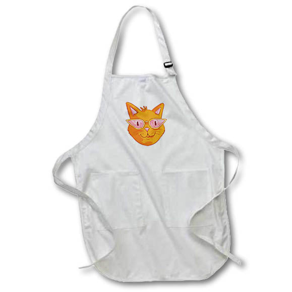 Apron - Cartoon Cat in Glasses Cats