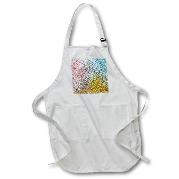 Apron - Glam Pink, Aqua, and Yellow Image Of Chunky Glitter Patterns