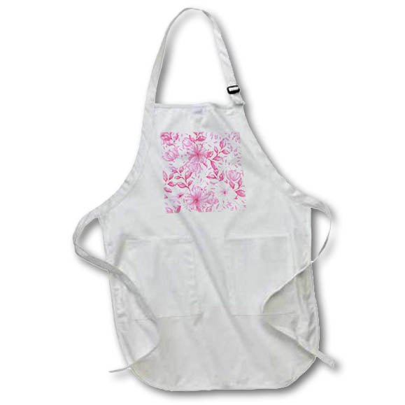 Apron - Pretty Pink Image Of Watercolor Petunia Floral Pattern Patterns