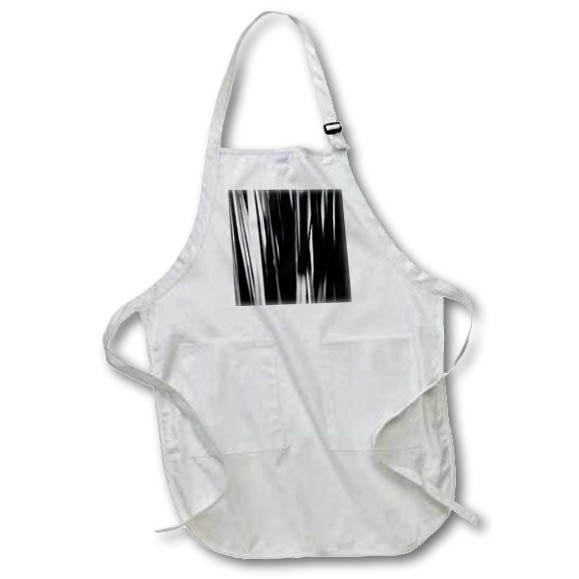 Apron - Image of Painting Of Black And White Splashes lens Art by Florene - Trendy Black And White