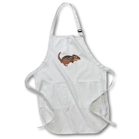 Apron - Cute painting of a chipmunk from side view sArt Wild Animals Chipmunk