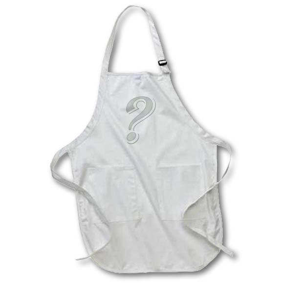 Apron - Artistic question mark in a silver mosaic pattern sArt Question Marks