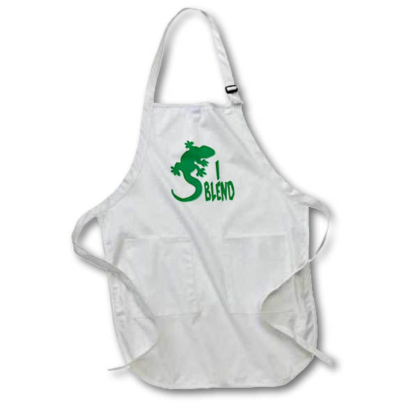 Apron - Image of Words I Blend With Green Chameleon – Humorous Sayings