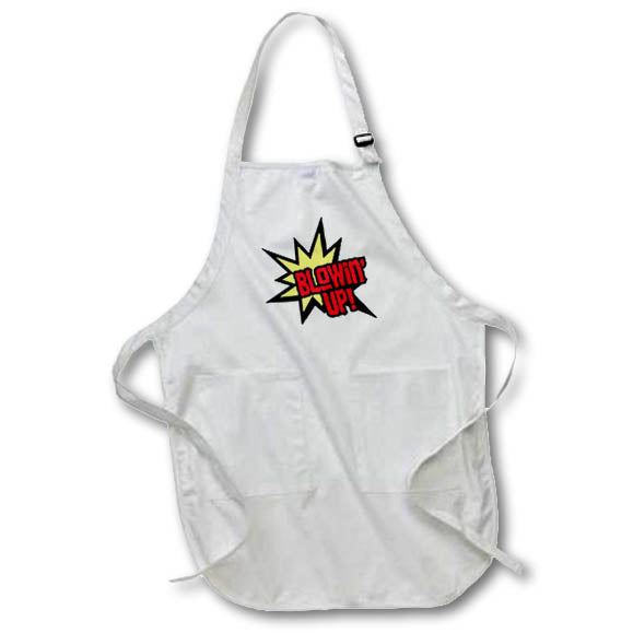 Apron - Image of Words Blowin Up with Explosion Image – Power Words