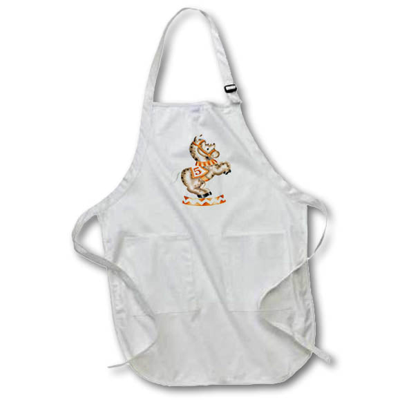 Apron - Cute Orange and Beige Bokeh Carousel Horse Cute Illustrations