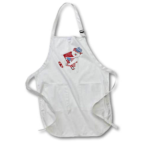 Apron - Cute Red, White, Blue Patriotic Bear Illustration Cute Illustrations