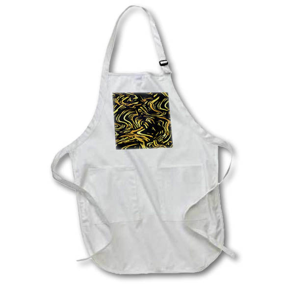 Apron - Image of abstract texture of yellow and black color Alexis Design - Texture Marble