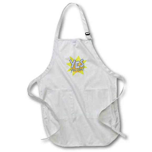 Apron - Colorful Yes You Can Motivation Quotes 3dRose-Inspirational quotes