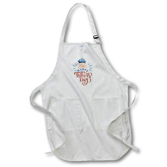 Apron - Cute Caucasian Baby Boy with Brown Happy Fathers Day Text For Him