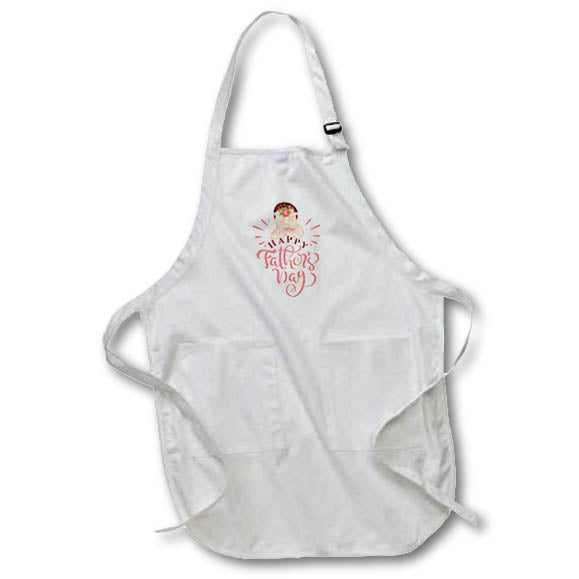 Apron - Sweet Light Skinned Baby Girl for Fathers Day in Peach and Brown For Him