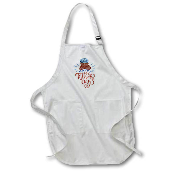 Apron - Brown Skinned Baby Boy in Blue Cap for Fathers Day For Him