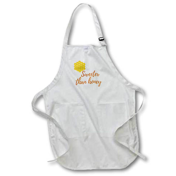 Apron - Image of words sweeter than honey 3dRose- Positive Quotes