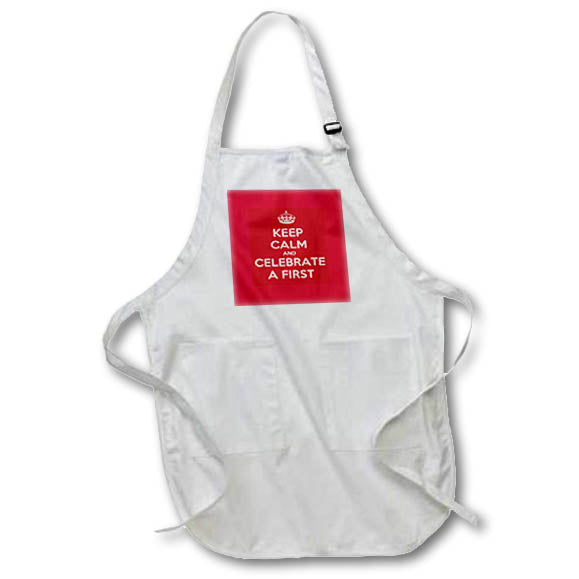 Apron - Keep Calm And Celebrate A First Pale Greyish White Text On Red Vector Art - Keep Calm United Kingdom