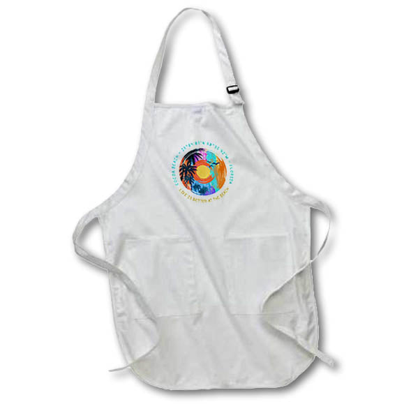 Apron - Cocoa Beach, Florida. Life is better at the beach summer travel gift Alexis Design - American Beaches Florida