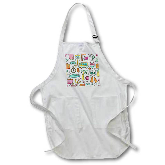 Apron - Colorful Summer Essentials Pattern Prints 3dRose - Rosette - Pattern Prints