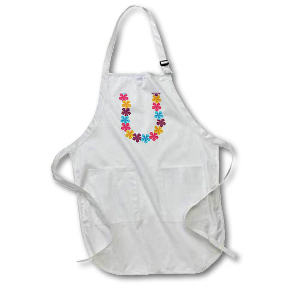 Apron - Hawaii Welcome Necklace of Flowers Prints 3dRose - Rosette - Summer