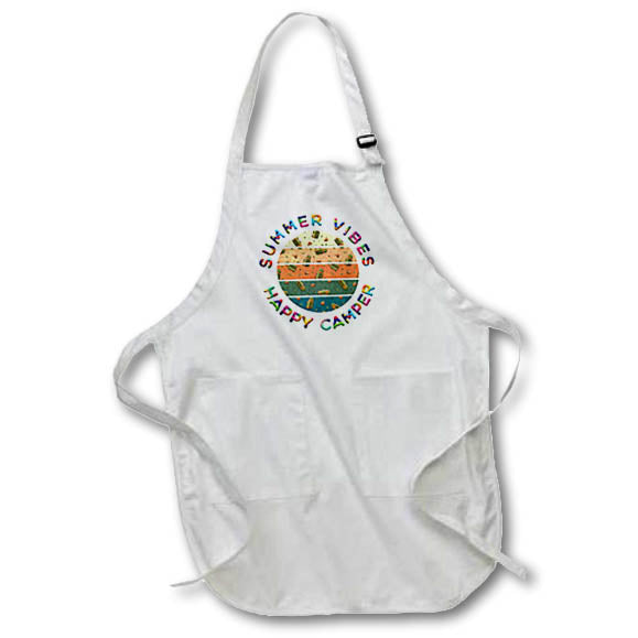 Apron - Summer Vibes Happy Camper. Colorful backpacks, flasks. Travel gift Alexis Design - Happy Camper