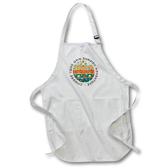 Apron - Choose Your Own Summer Adventure. A unique, funny summer gift for you Alexis Design - Happy Camper