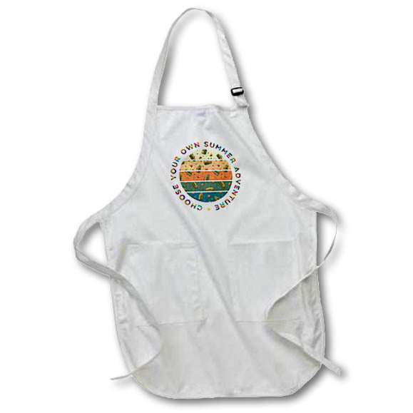 Apron - Choose Your Own Summer Adventure. Colorful backpacks, flasks, etc. Alexis Design - Happy Camper