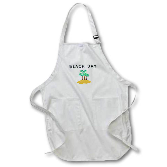 Apron - Image of a tree and sand with a text BEACH DAY s Collection for SUMMER design and ideas